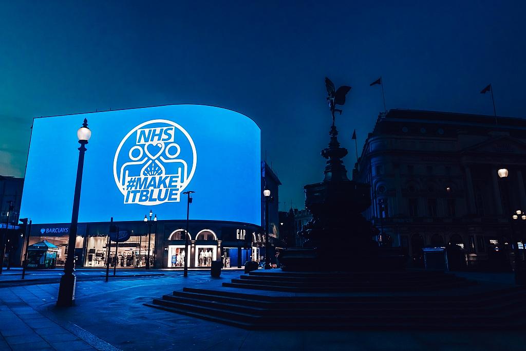 #MakeItBlue - NHS - Piccadilly Circus - London